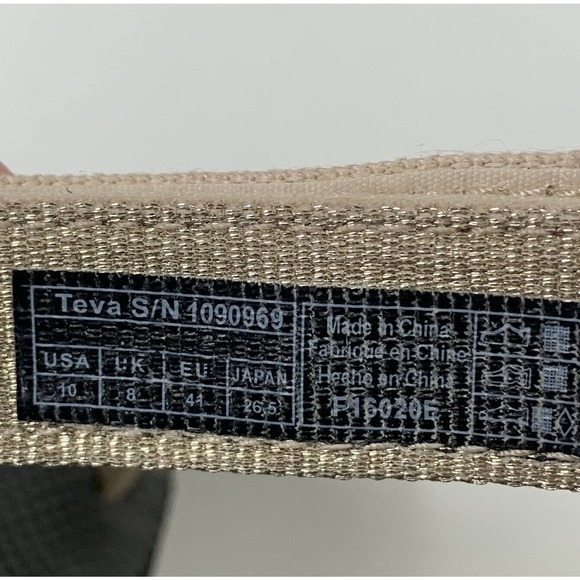 Teva Sandals Flatform Platform Ankle Strap Thong Flip Flop Metallic Gold 10 - Picture 9 of 9